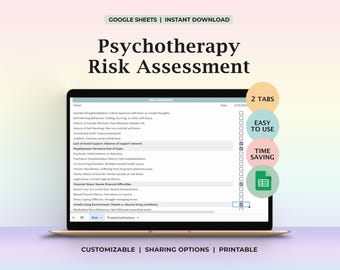 Psychological Risk Assessment Evaluation Diagnostic Psychotherapy Testing Mental Health Screening Template Psychological Evaluation Form