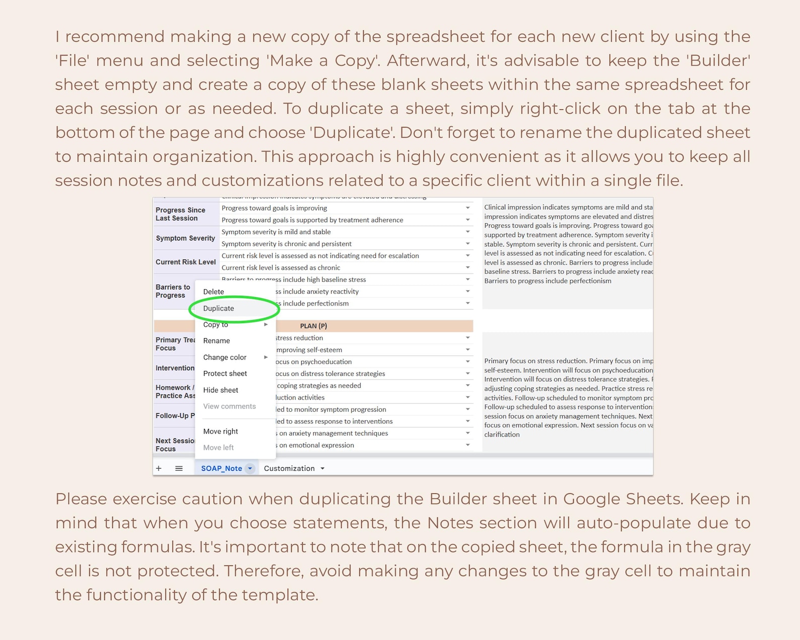 SOAP Note Generator Therapy Session Notes Editable Dropdown Clinical ...