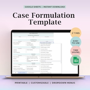 Formułowanie przypadku, Szablony terapeuty, Terapeuta, Plan terapii psychologicznej, Psychoterapeuta, Arkusz roboczy terapeuty, Poradnictwo w zakresie zdrowia psychicznego