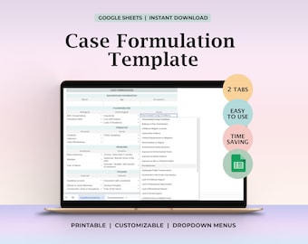 Case Formulation, Therapist templates, Therapist, Psychology therapy plan, Psychotherapist, Therapist worksheet, Mental health counseling