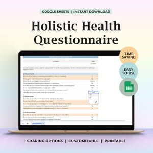 Whole Person Health Assessment Wellness Questionnaire Mental Emotional Physical Spiritual Wellbeing Lifestyle Habits Tracker Printable Form