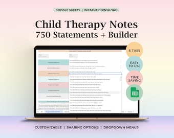 Child Therapy Progress Notes Case Management Template Therapy Statements Counseling Session for Kids Counselor Note Therapist List Form