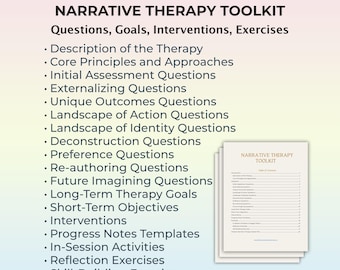 Narrative Therapiefragen Psychotherapie-Leitfaden Sitzungsplan Narrative Ziele Ziele Eingriffe Klient Geschichte Arbeitswerkzeug Beratung PDF