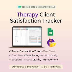 Therapy Feedback Tracker Spreadsheet Client Satisfaction Survey Google Sheets Session Ratings Charts Practice Improvement Template Pro Tool