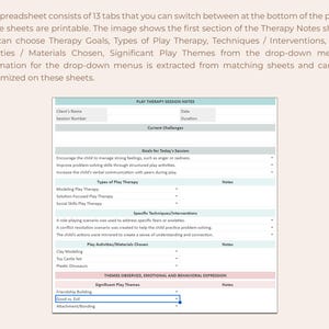 Play Therapy Notes Template Session Documentation CCPT Progress Sheet ...
