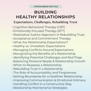 Couples Counseling PDF Healthy Relationship Guide Trust Building Workbook Communication Skills Conflict Resolution Intimacy Exercises Tools image 1