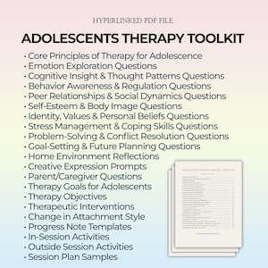 Teen Therapy Guide CBT for Teens DBT Skills Adolescent Workbook Mental Health Support Coping Strategies Self-Esteem Youth Counseling Tool