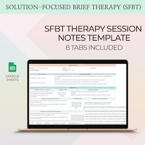 SFBT Therapy Notes Template Solution-Focused Brief Session Documentation Therapy Tool Psychology Format Progress Note Planning Resource