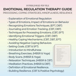 Emotional Regulation Therapy Guide Mood Stability Exercises Self ...