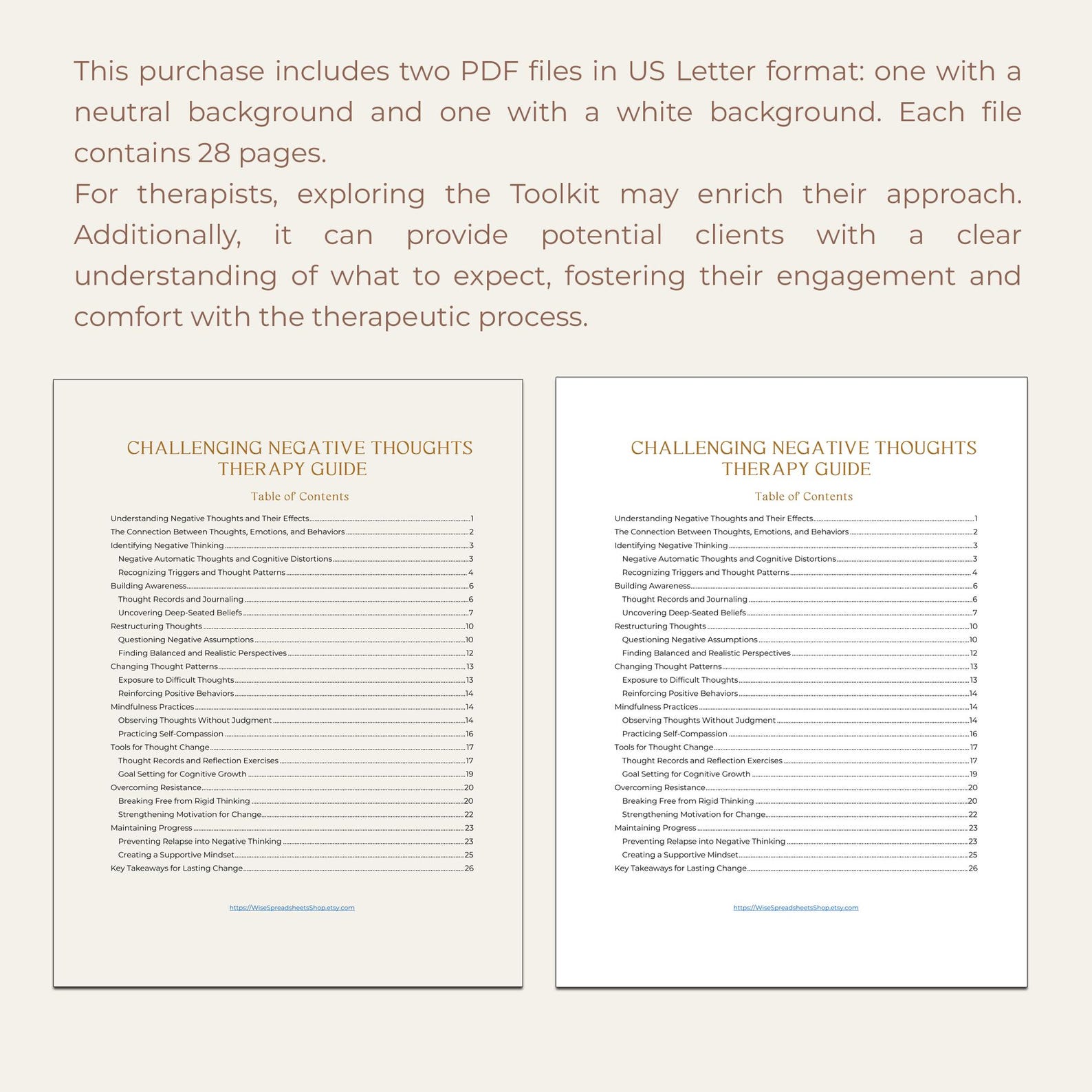 Thought Pattern Tracker Cognitive Therapy Thought Pattern Workbook Mind Training CBT Tool Self ...