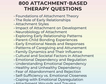 Attachment Styles Therapy Questions, Anxious Attachment, Attachment Theory, Avoidant Attachment, Disorganized Attachment, Secure Attachment