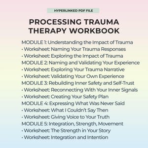 Trauma Therapy Workbook Healing Guide for Clients and Therapists in Recovery Sessions Self-Reflection Exercises Mental Health Support