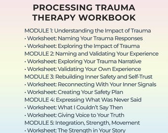 Trauma Therapy Workbook Healing Guide for Clients and Therapists in Recovery Sessions Self-Reflection Exercises Mental Health Support