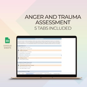 Anger and Trauma Assessment Template Childhood Wounds Unresolved Issues Adult Emotional Response Anger Evaluation Counseling Tool Digital