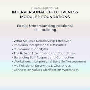 Relationship Skills Workbook Communication Tools Assertiveness Boundary Setting Self-Respect Interpersonal Growth Emotional Wellness PDF