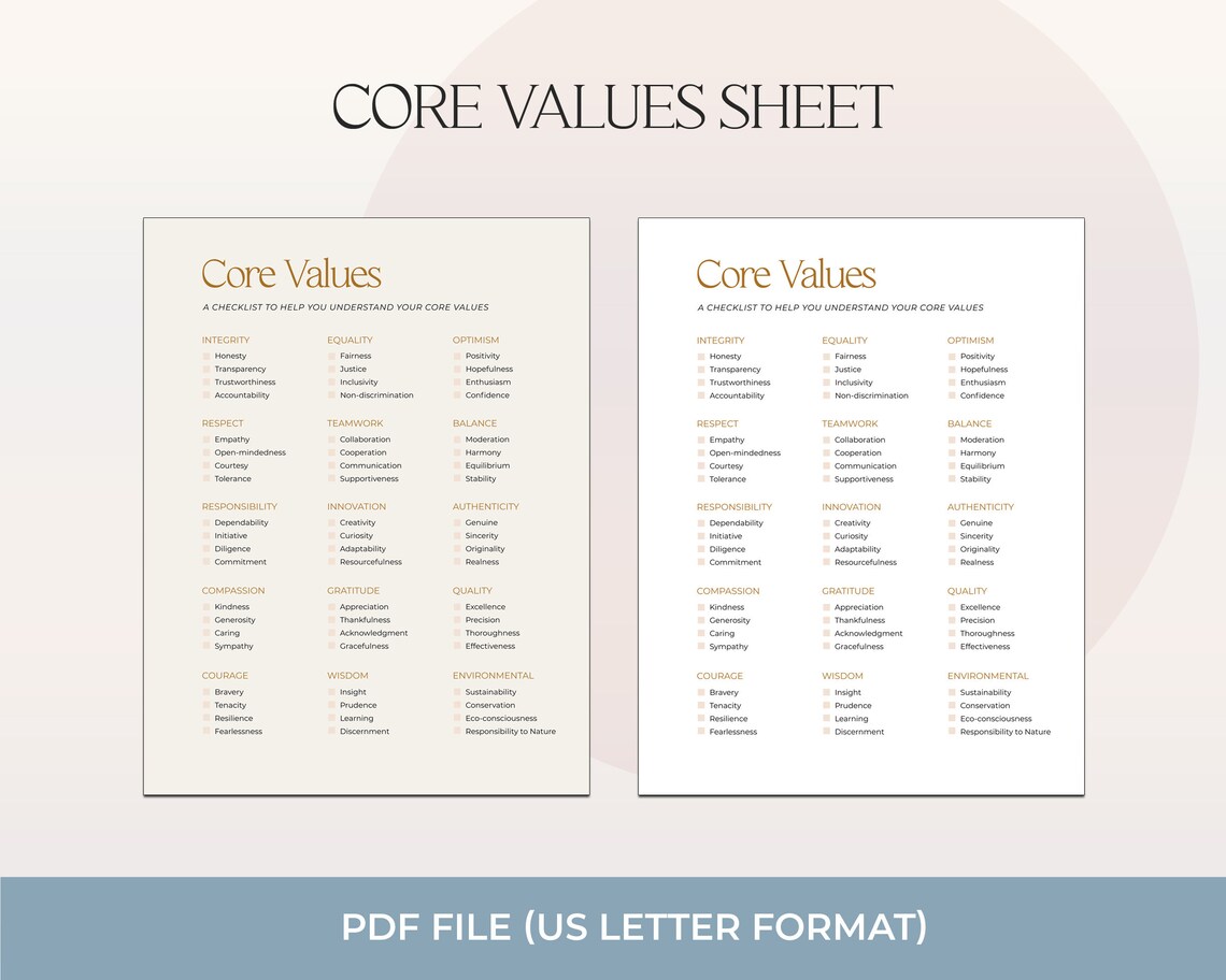 Core values defining core values personal values core values quiz