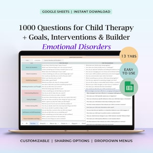 Verktygslåda för barnterapifrågor Emotionella störningar Ångeststödssessioner Uppmaningar Mål Interventioner Frågebyggare Digital mall