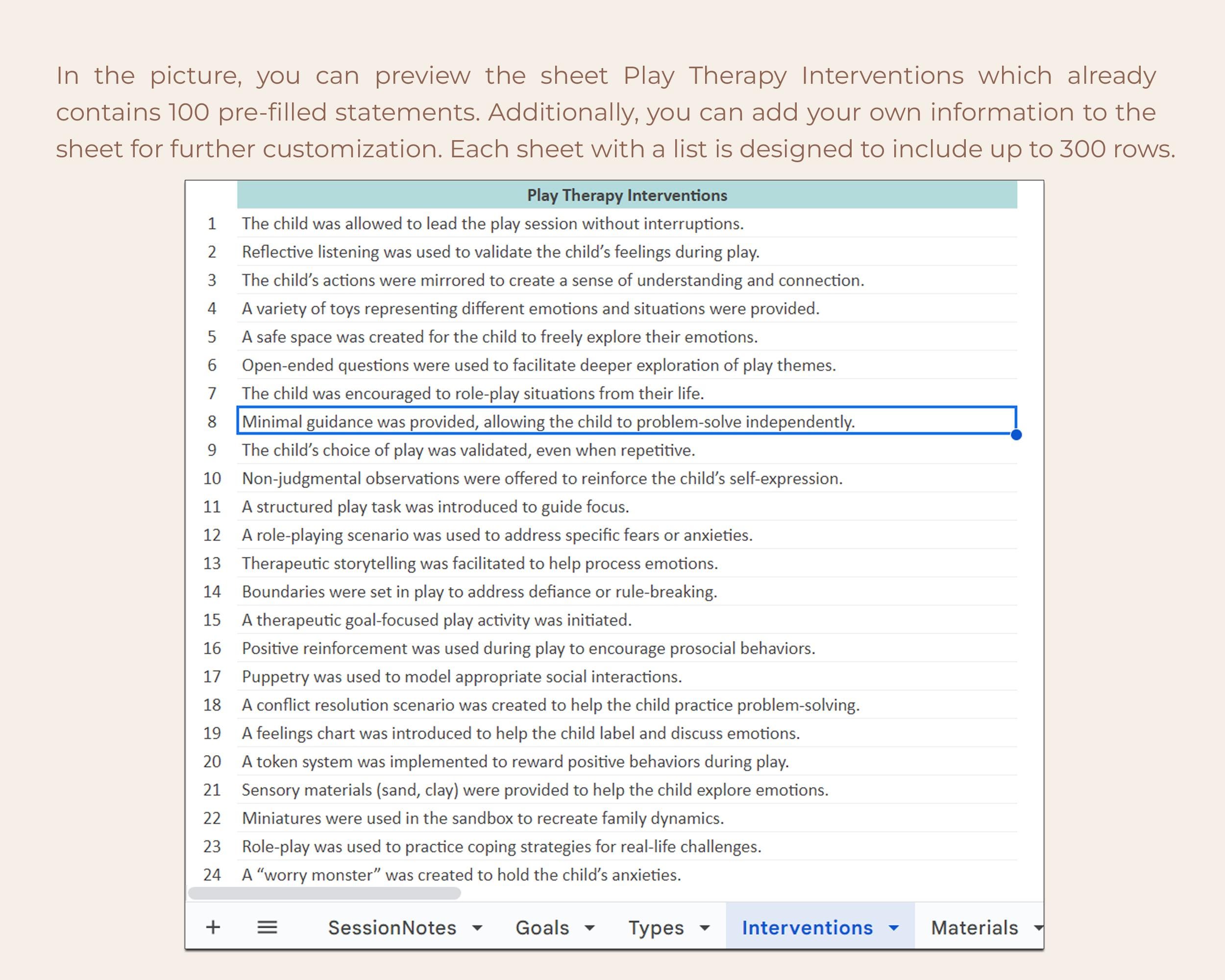 Play Therapy Notes Template Session Documentation CCPT Progress Sheet ...