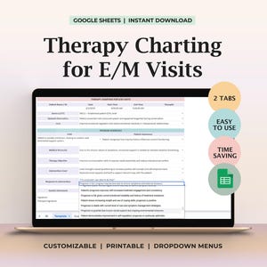 Modèle PMHNP Graphique Feuille de calcul Notes sur la santé mentale Outil de documentation sur la thérapie Progrès modifiable Modèle de visite E/M Outil de psychothérapie
