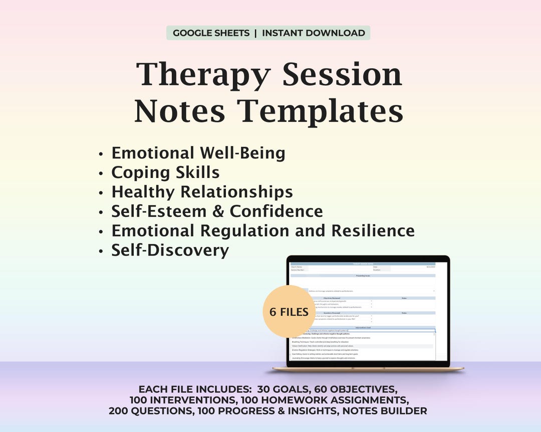 Objective Session Notes Example Therapy Goals Session Notes Template Treatment Objectives Intervention ...