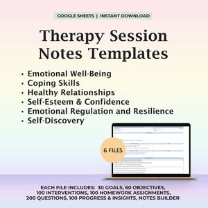 Therapiedoelen Sjabloon sessienotities Behandelingsdoelen Interventieplanner Therapeut Cheatsheet Therapievragen Professionele tool PDF