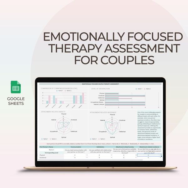 Emotionally Focused Therapy Assessment, EFT for Couples,Attachment Assessment,Couple Assessment,Relationship Assessment,Relationship Anxiety