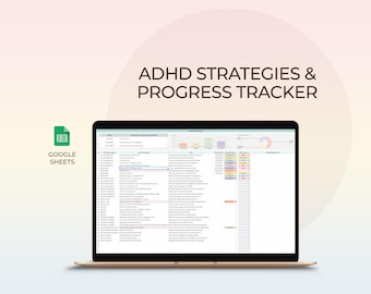 ADHD Strategies for Adults Coping Skills Attention Deficit Disorder Management Tools Executive Functioning Tips Focus Support Spreadsheet