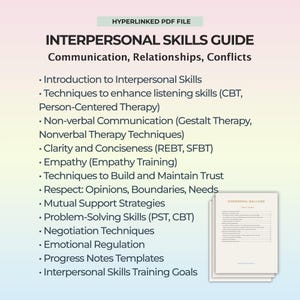 Interpersonal Skills Guide Emotional Intelligence Communication Confidence Conflict Resolution Workplace Relationships Therapist Resource