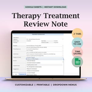 Therapie Behandlung Bewertung Notiz Vorlage Fortschritt Verfolgung Psychische Gesundheit Ziele Beratung Druckbare Ressourcen Privatpraxis Planungswerkzeug
