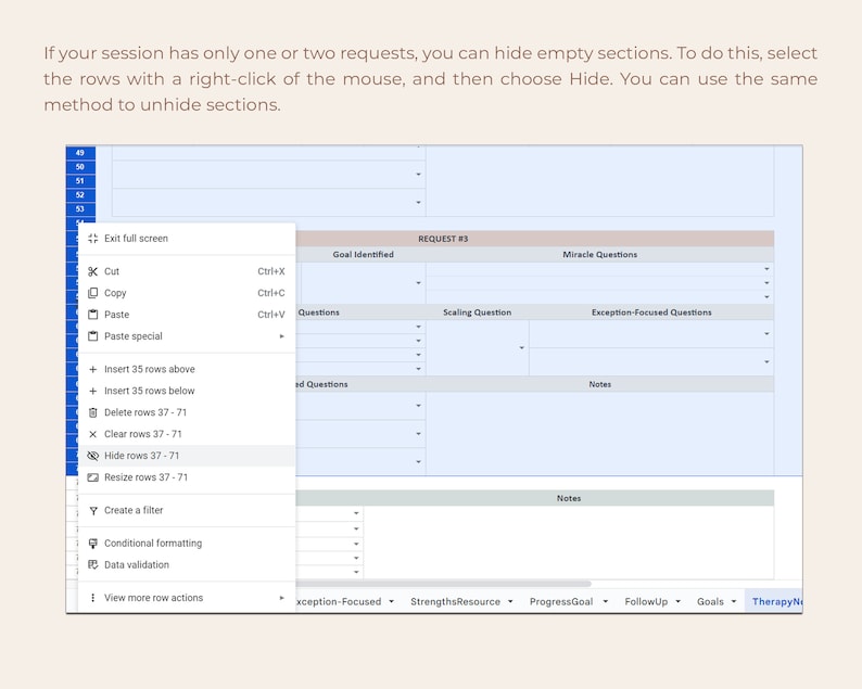 SFBT Therapy Notes Template Solution-focused Brief Session ...