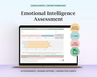 Emotional Intelligence Assessment EI Test Psychological Evaluation Therapist Tool Emotional Awareness Screening Mental Health Digital Form