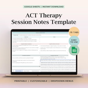 ACT Therapy Notes Template, Acceptance Commitment Therapy Session, Therapy Template, ACT Questions, Psychology Notes, Therapy Progress Notes