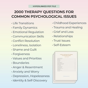 Therapiefragen PDF Arbeitsblätter Ziele und Eingriffe Beratung Fragen Therapeuten Fragen 100 Therapiefragen zum Ausdrucken
