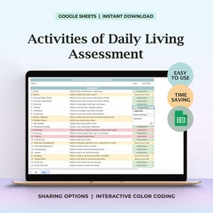 Aktivitäten des täglichen Lebens Checkliste ADL-Auswertungswerkzeug Fragebogen zur täglichen Funktion Selbstständiges Leben Unterstützung Form Printable
