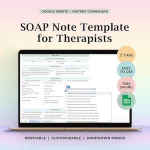 SOAP Note template, Therapist templates, Therapist, Psychology therapy plan, Psychotherapist, Therapist worksheet, Mental health counseling