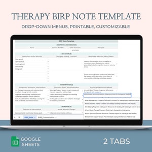 Modello di nota BIRP, Modelli per terapista, Terapista, Note sulla terapia psicologica, Psicoterapeuta, Foglio di lavoro per terapista, Consulenza sulla salute mentale