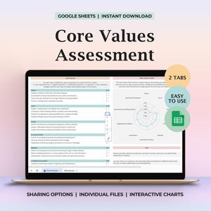 Arbeitsblatt für Grundwerte, Bewertung der Grundüberzeugungen, Persönliche Werte, Therapie-Arbeitsblatt, Test für Grundwerte