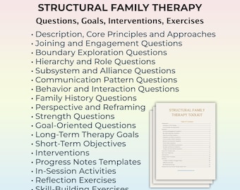 Family Therapy Questions, Structural Family Psychotherapy Guide, Family Therapy Session Plan, Family Therapy Objectives, Interventions, PDF