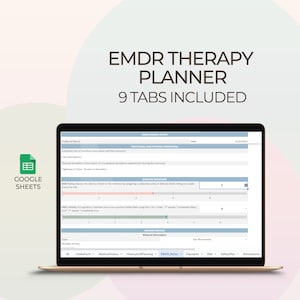 Modello di appunti per la sessione EMDR, foglio di calcolo per la pianificazione della terapia, terapia EMDR, strumento terapeutico, modello di terapia, psicologia, modulo di assunzione EMDR online