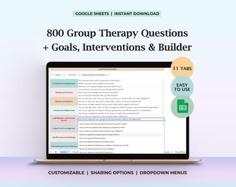 Gruppentherapie Fragen Kalkulationstabelle Sitzungsplaner Eingriffe Ziele Erbauer Beratung Vorschläge Google Sheets Vorlage Facilitator Tool
