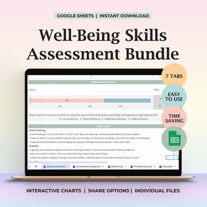 Social Skills Assessment Spreadsheet Communication Skills Tracker Therapy Tool Emotional Regulation Behavior Data Google Sheets Dashboard