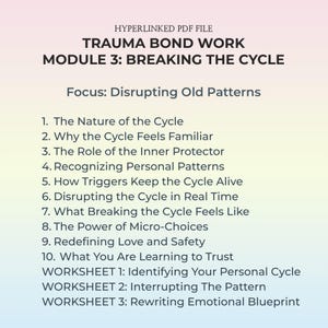 Break Emotional Triggers Workbook Trauma Cycle Coping Roles Nervous System Regulation Calm Response Therapy PDF Printable