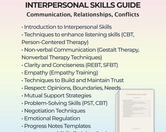 Guía de habilidades interpersonales Inteligencia emocional Comunicación Confianza Resolución de conflictos Relaciones Lugar de trabajo Terapia Habilidades de referencia