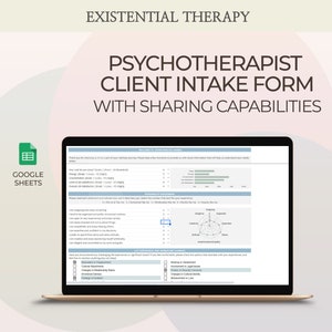 Existential Therapy Client Intake Form for Therapists Structuring Psychotherapy Assessment Initial Session Reflections Counseling Overview