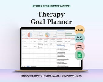 Therapy Goal Planner Treatment Progress Tracker Goal Setting Log Session Organizer Printable Mental Health Tracker Template for Counseling