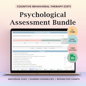 Psychologische beoordeling, beoordeling CGT-therapie, therapiewerkbladen, beoordelingsbundel, testen cognitieve gedragstherapie, intakegesprek,