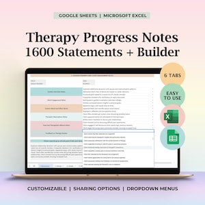 Notatki z postępów w terapii, zarządzanie przypadkiem, oświadczenia dotyczące terapii, ściągawka do notatek z postępów, sesja doradcza, notatka doradcy, lista terapeutów