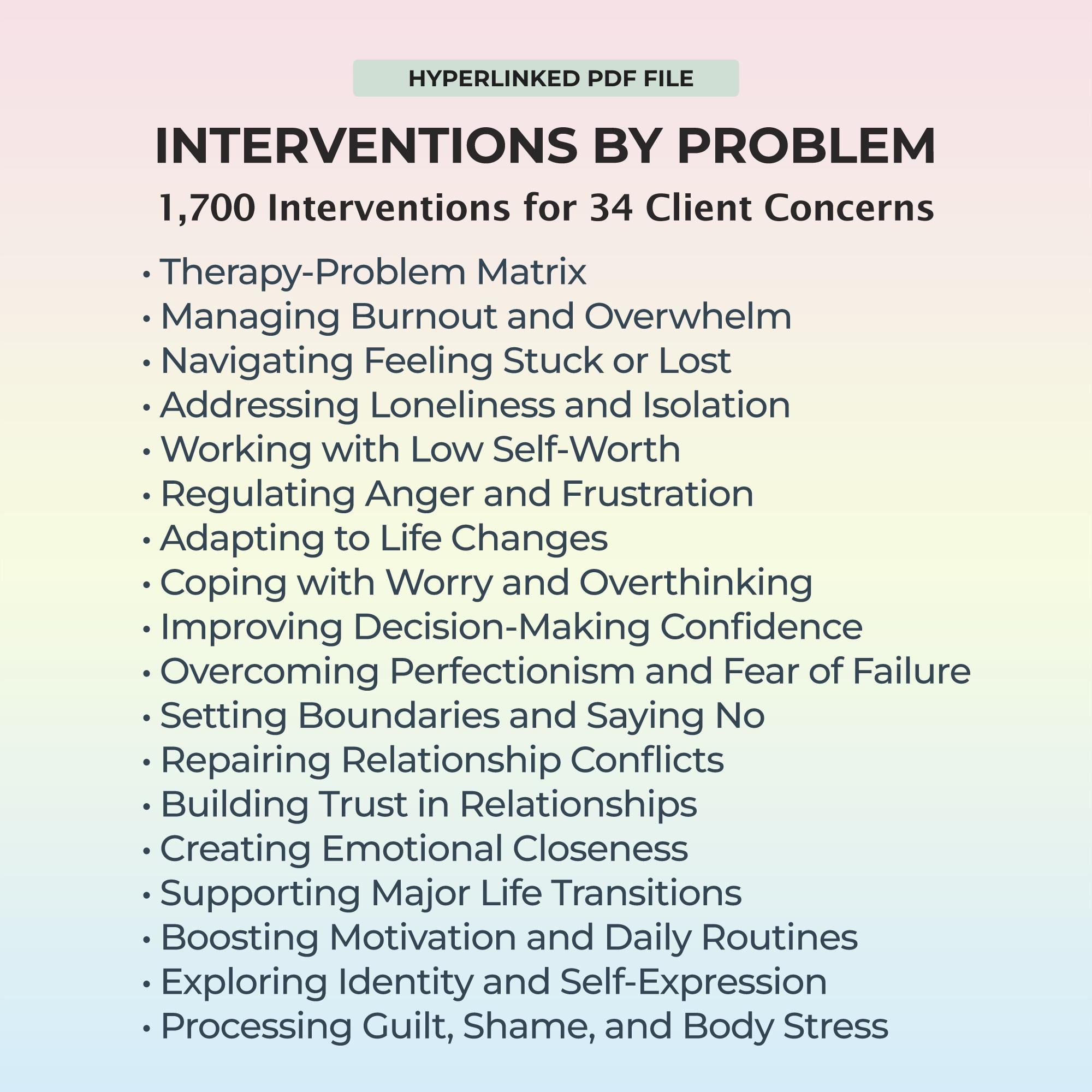 Interventions For Session Notes Therapy Interventions, Counseling Guide, Therapy Approaches, Therapy ...