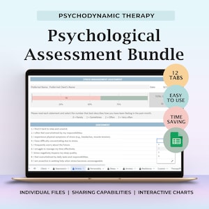 Psychological assessment, Personality Assessment, Therapy Test, Psychodynamic Therapy Assessment, Assessment Spreadsheet, Online Assessment