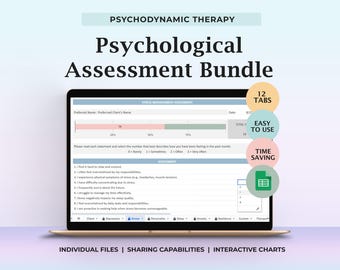 Psychological assessment, Personality Assessment, Therapy Test, Psychodynamic Therapy Assessment, Assessment Spreadsheet, Online Assessment